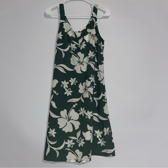 Women's Hawaiian Bishop St. apparel dress green and white size small - Picture 1 of 6